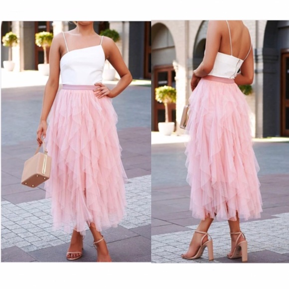 Fabulous pink tulle maxi skirt - Picture 4 of 4
